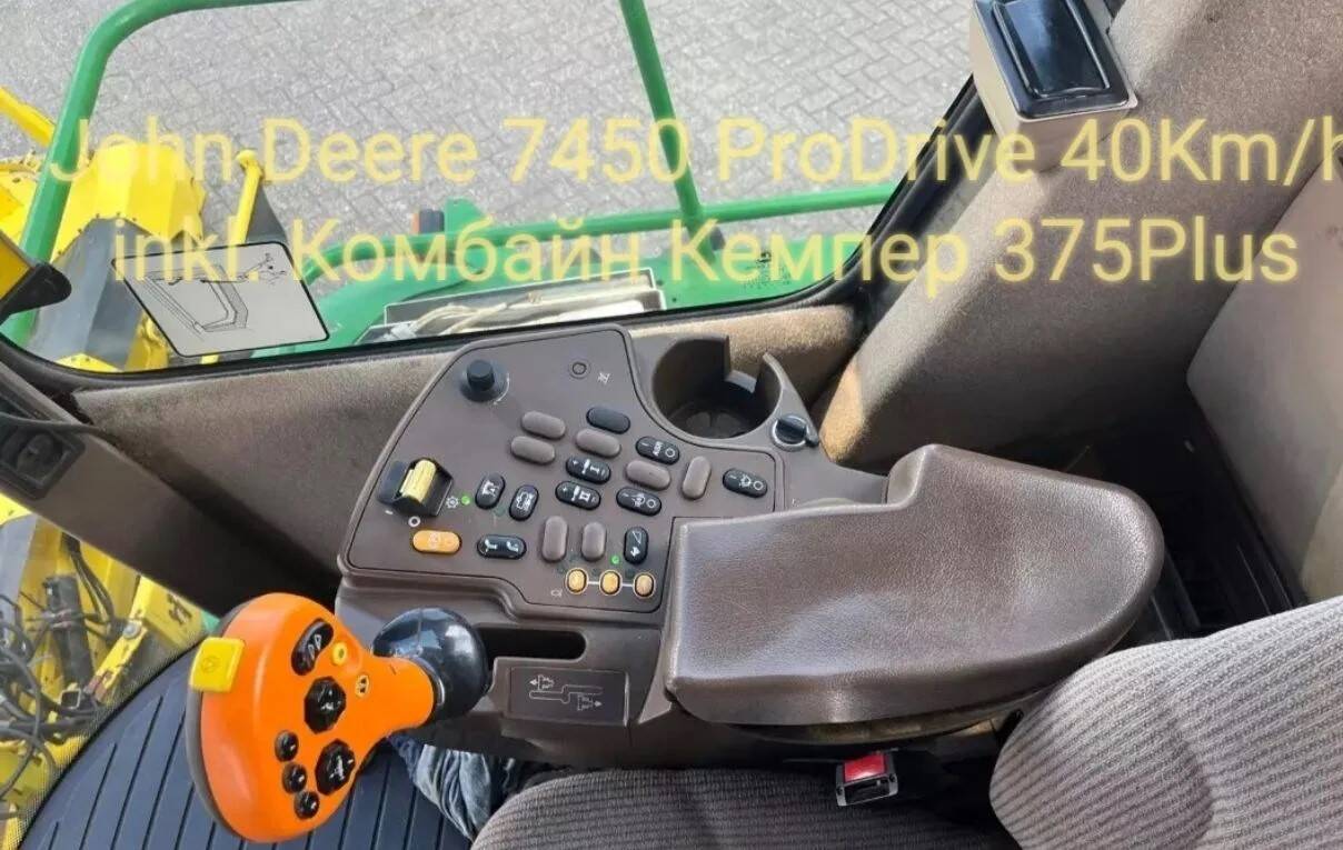 John Deere 7450 ProDrive (40 км/ч) + жатка Kemper 375Plus. 5930 м/ч. Гарантия!