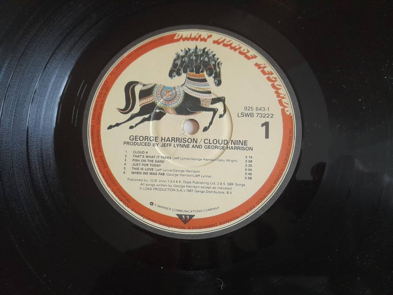 Пластинка George Harrison. Cloub nine.  в Челябинске фото 4 Бытовая электроника Челябинск