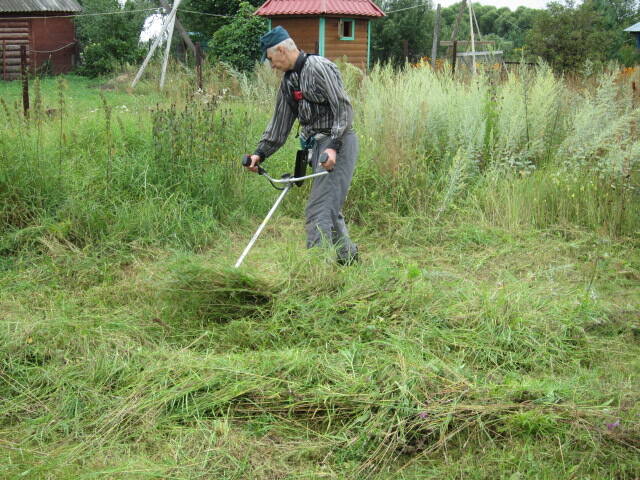 Покос травы Бурьяна Сухостоя в Кимрах фото 2 Услуги Кимры
