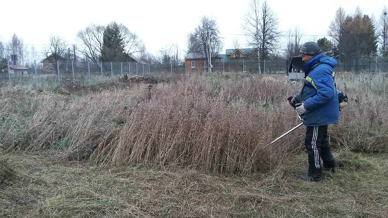 Покос травы Бурьяна Сухостоя в Кимрах фото 5 Услуги Кимры