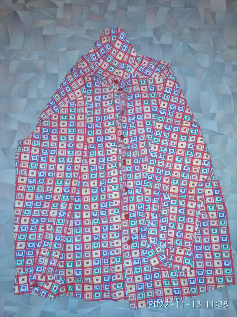 продам женскую стильную яркую рубашку рукав длинный 100%х/б 48-50 Германия