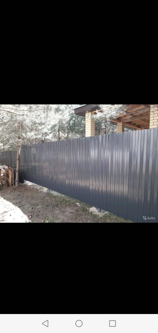 Забор из профнастила 