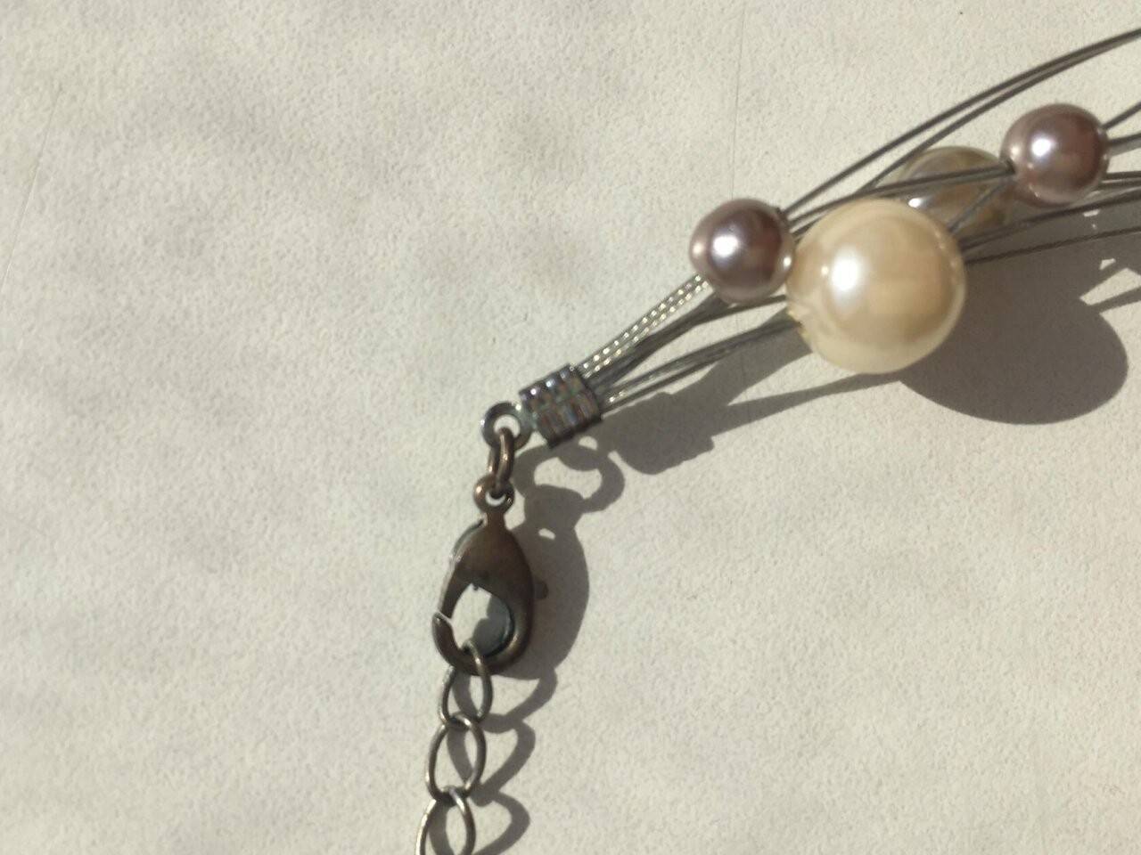 Колье жемчуг бижутерия украшение перламутровый на шею леска на шею мода стиль топ красота 44 46 42 4 в Москве фото 4 Личные вещи Москва