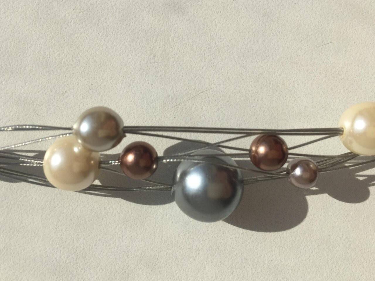 Колье жемчуг бижутерия украшение перламутровый на шею леска на шею мода стиль топ красота 44 46 42 4 в Москве фото 2 Личные вещи Москва