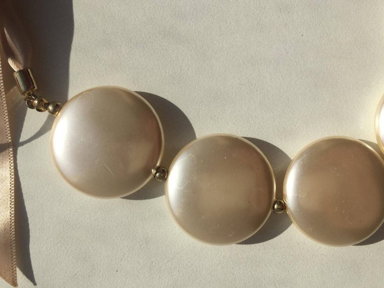 Колье бусы бижутерия украшение перламутровый жемчужный мода стиль на шею бренд тренд 42 44 46 48 40 в Москве фото 2 Личные вещи Москва