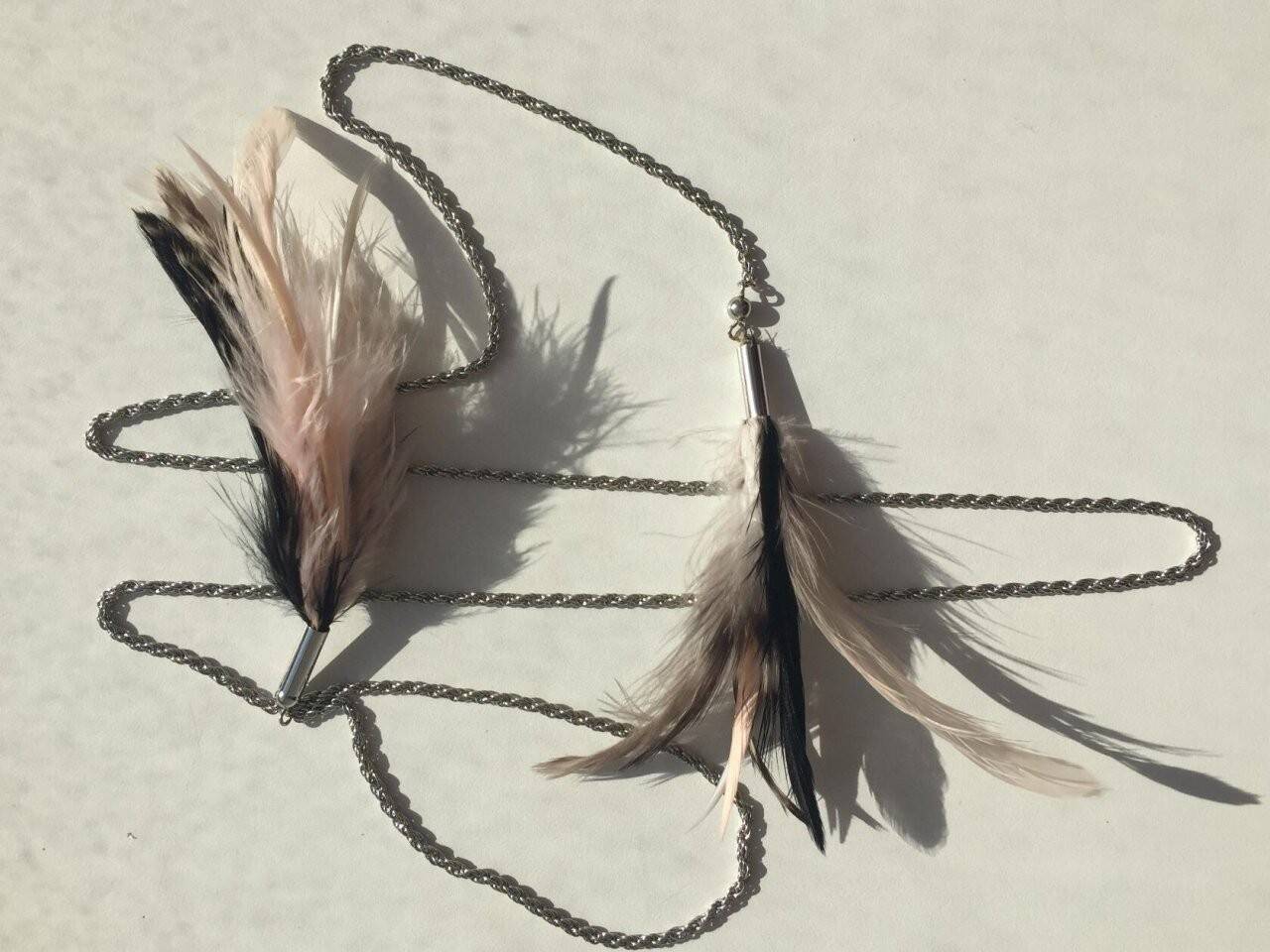Колье цепочка цепь бижутерия украшение перья чёрные розовые мода стиль бренд тренд 42 44 46 48 40 в Москве фото 4 Личные вещи Москва