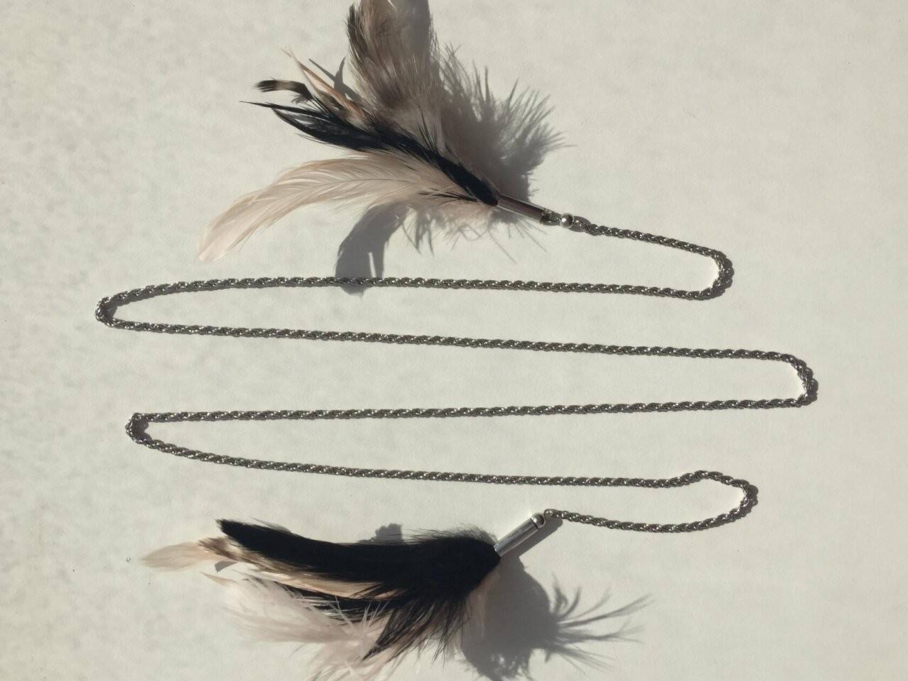 Колье цепочка цепь бижутерия украшение перья чёрные розовые мода стиль бренд тренд 42 44 46 48 40 в Москве фото 3 Личные вещи Москва