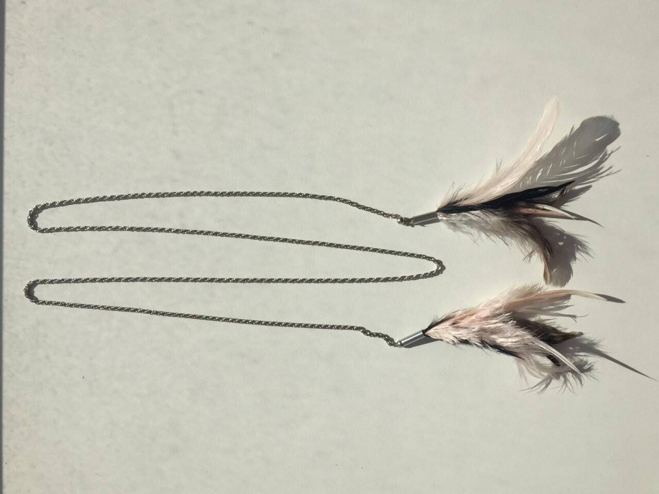 Колье цепочка цепь бижутерия украшение перья чёрные розовые мода стиль бренд тренд 42 44 46 48 40 в Москве фото 5 Личные вещи Москва