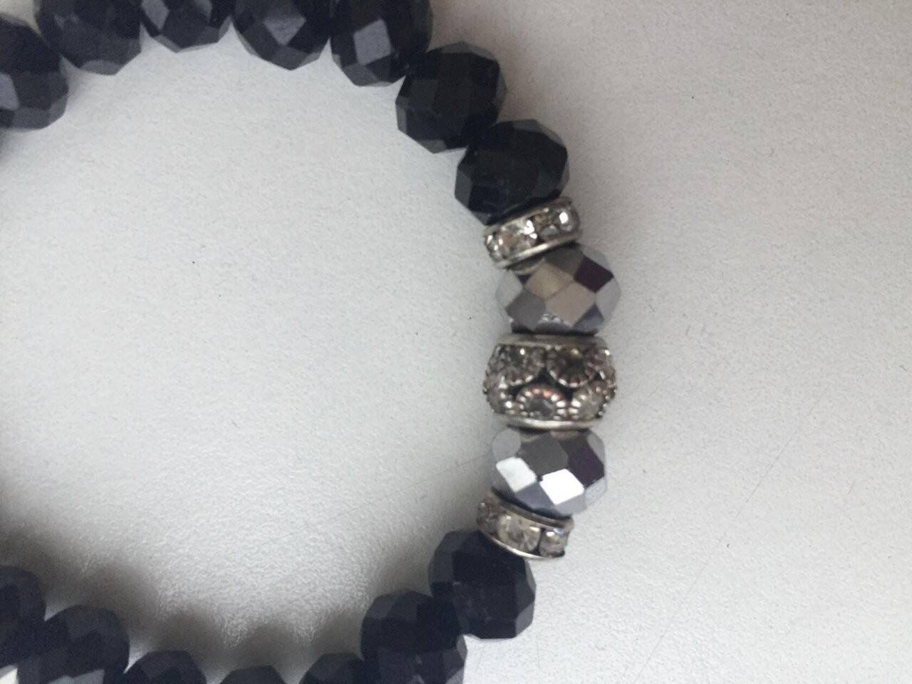Браслет бижутерия черный бусины стразы сваровски swarovski pandora пандора украшение подарок подарки в Москве фото 2 Личные вещи Москва