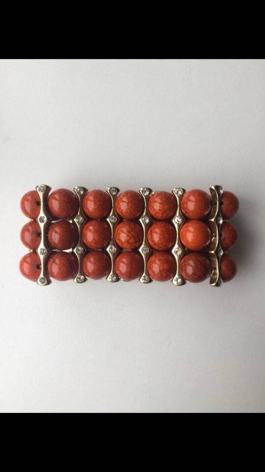 Браслет новый бижутерия оранжевый натуральный камни стразы сваровски swarovski кристаллы металл под в Москве фото 1 Личные вещи Москва