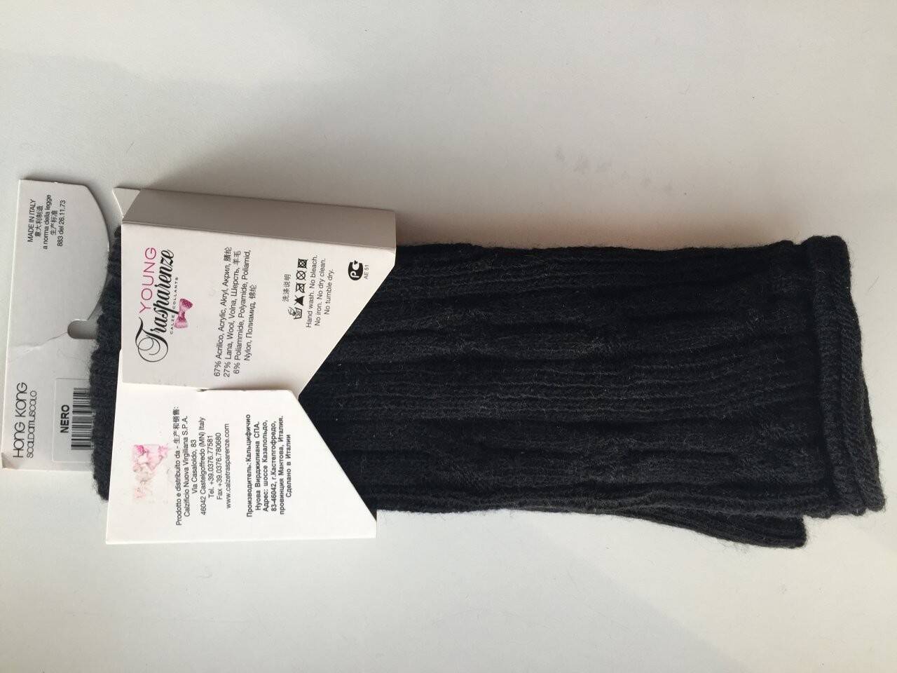 Гетры новые trasparenze 42 44 46 48 u s m l черные вязаные шерсть рукава гольфы чулки колготки носки в Москве фото 3 Личные вещи Москва